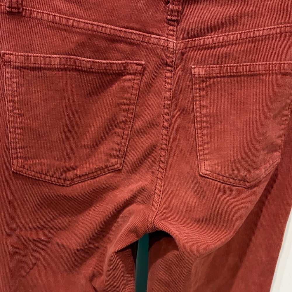 Madewell Women's Brick Red Flare Jeans - Picture 4 of 5